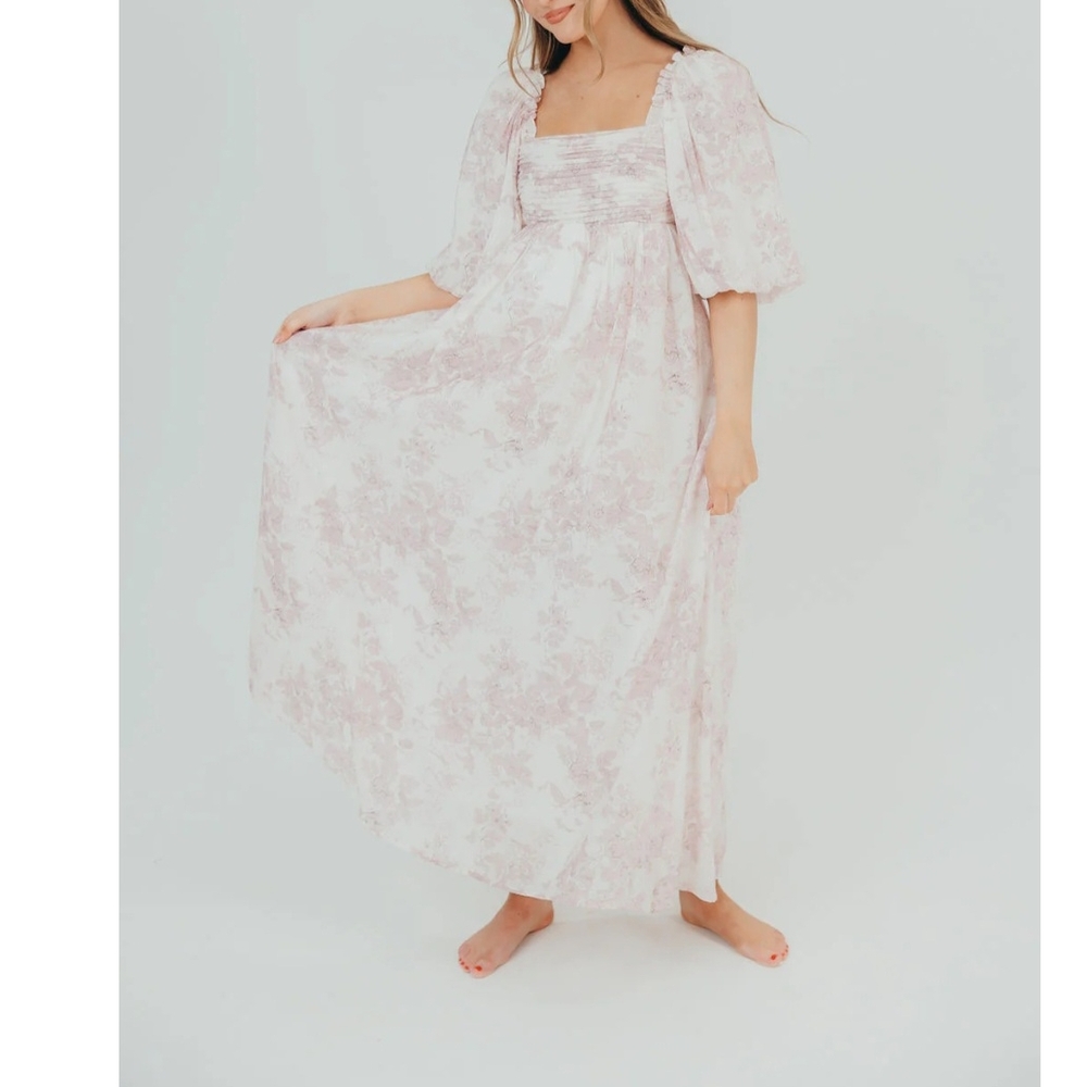 Floral Pink Maxi Dress